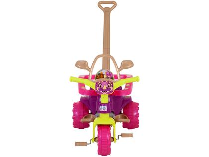 Imagem de Triciclo Infantil Dino Pink com Empurrador - Cestinha Emite Sons Magic Toys