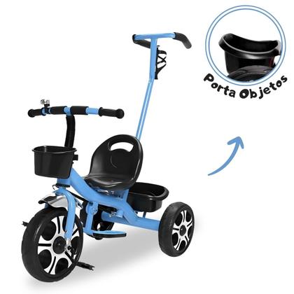 Imagem de Triciclo Infantil Haste Empurrar Suporte para os Pés