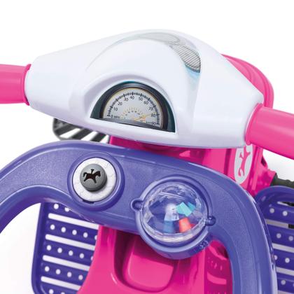 Imagem de Triciclo Infantil Lelecita Rosa com Pedal e Empurrador Calesita - 1006
