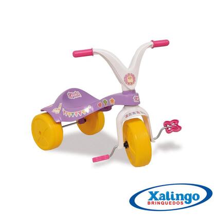 Imagem de Triciclo Infantil Lhama com Adesivos Lilás e Branco Xalingo - 0739.8