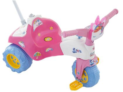 Triciclo Infantil Magic Toys com Empurrador - Unicórnios Tico-Tico Uni Star Haste Removível Imagem de Triciclo Infantil Magic Toys com Empurrador
