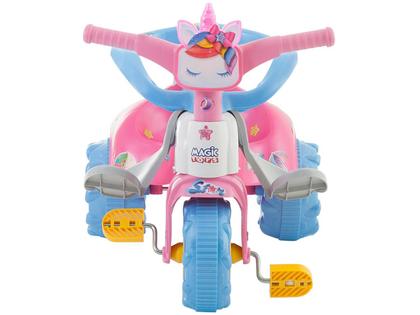 Triciclo Infantil Magic Toys com Empurrador - Unicórnios Tico-Tico Uni Star Haste Removível Imagem de Triciclo Infantil Magic Toys com Empurrador