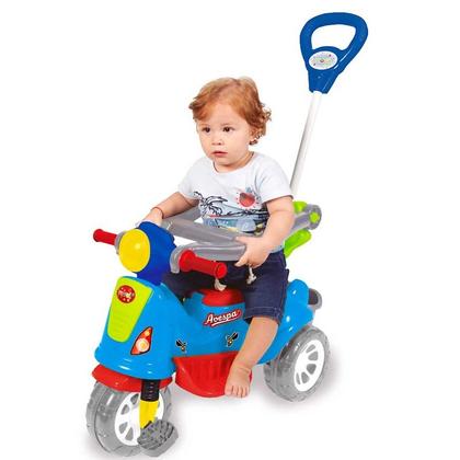 Imagem de Triciclo Infantil Maral de Passear e Pedalar Avespa Colorido