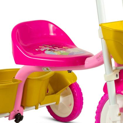 Imagem de Triciclo Infantil Nathor Menina Disney Princesas com Cesta Rosa