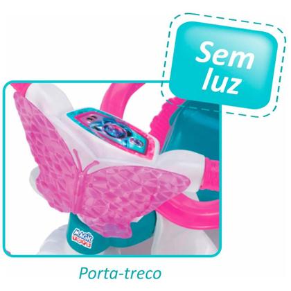 Imagem de Triciclo Infantil - Passeio e Pedal - Butterfly - Rosa - Magic Toys