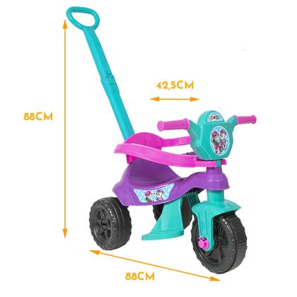 Imagem de Triciclo Infantil Passeio Patrulha Menina Canina Empurrador