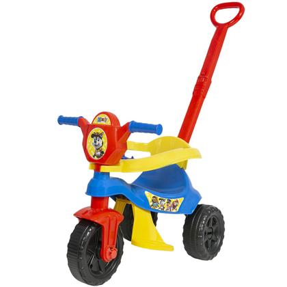 Imagem de Triciclo Infantil Passeio Patrulha Menino Canina Empurrador