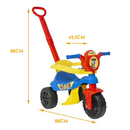 Imagem de Triciclo Infantil Passeio Patrulha Menino Canina Empurrador