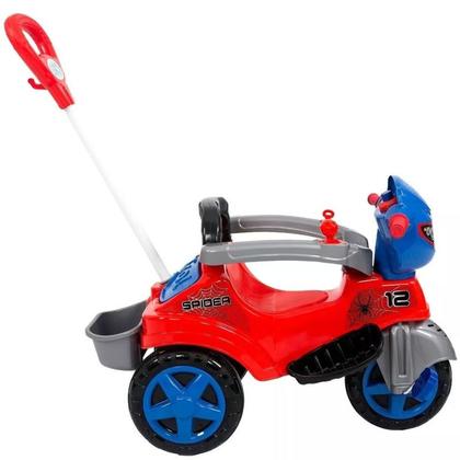 Imagem de Triciclo Infantil Pedal Carrinho De Passeio Baby City Spider Com Haste Maral
