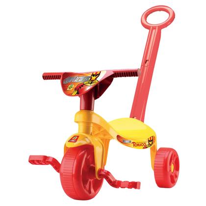 Imagem de Triciclo Infantil Tchuco Herois Amarelo Com Haste Removivel