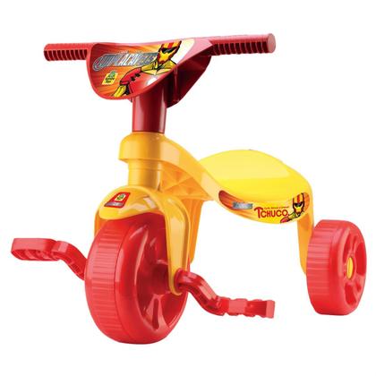 Imagem de Triciclo Infantil Tchuco Herois Amarelo Com Haste Removivel