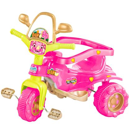 Imagem de Triciclo Infantil Tico Tico Dino Com Haste E Aro Segurança Com Som Magic Toys