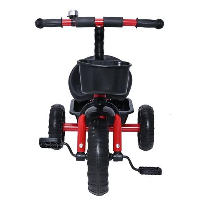 Imagem de Triciclo Infantil Vermelho c/ Cestinha e Buzina Zippy Toys Brinquedo Divertido para Criança Passeios Diversão