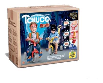 Imagem de Triciclo Moto Super Heróis Morceguinho Batman Com Haste e Pedal Infantil Baby Suporta Até 25Kg Resistente Para Passeio Samba