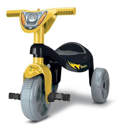 Imagem de Triciclo Moto Super Heróis Morceguinho Batman Com Haste e Pedal Infantil Baby Suporta Até 25Kg Resistente Para Passeio Samba