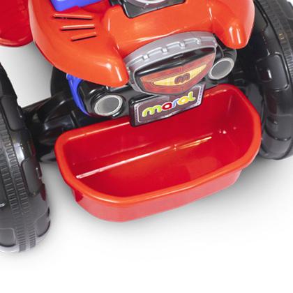 Imagem de Triciclo Moto Trail Infantil América 2 em 1 com Pedal e Empurrador Vermelho/Azul - Maral
