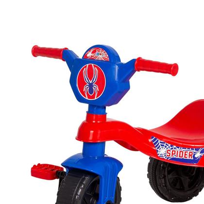 Imagem de Triciclo Motoca Infantil a Pedal Com Haste Para Empurrar Kemotoca Spider Kendy