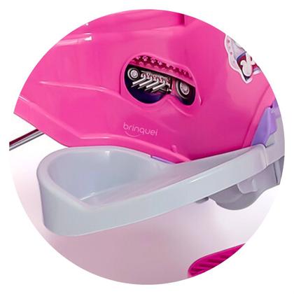 Imagem de Triciclo Motoca Infantil Tico Tico Pets Rosa com Haste Removível
