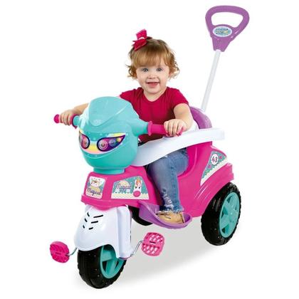 Imagem de Triciclo Passeio e Pedal Infantil Maral Baby City Menina