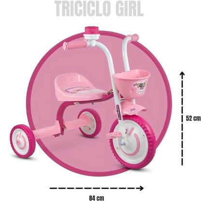 Imagem de Triciclo Tico Tico Infantil Feminino You 3 Girl Rosa Nathor