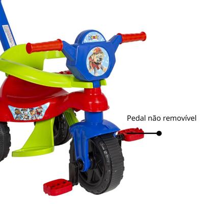 Imagem de Triciclo Velotrol De Passeio e Pedal Infantil 3 em 1 Kemotoca Protetor e Suporte para os Pés Kendy