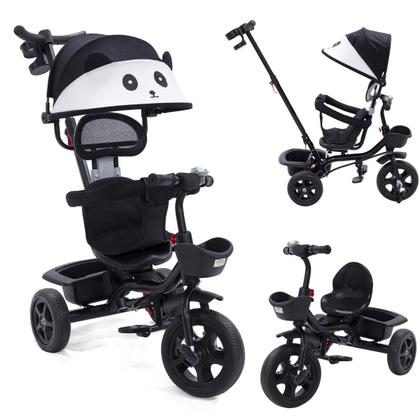 Imagem de Triciclo Velotrol De Passeio e Pedal Infantil 3 em 1 Protetor e Suporte para os Pés Haste Empurrar Multifuncional