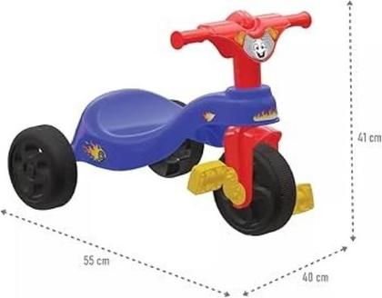 Triciclo Velotrol Tico-tico Fast C/ Empurrador Azul Vermelho - Pais & Filhos Imagem de Triciclo Velotrol Tico-tico Fast C/ Empurrador Azul Vermelho