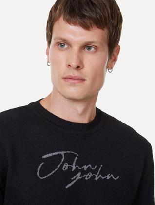 Imagem de Tricot John John Masculino J Script Preto