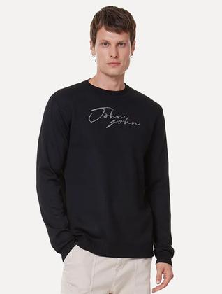 Imagem de Tricot John John Masculino J Script Preto