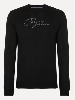 Imagem de Tricot John John Masculino J Script Preto