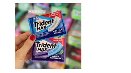 Imagem de Trident Max Menta Blueberry 4x Dobro Tamanho C/14 Und Novo