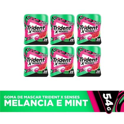 Trident X Senses 6X54G Melancia Mint - Mentos Imagem de Trident X Senses 6X54G Melancia Mint