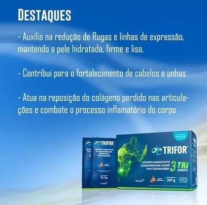 Imagem de Trifor Colágeno Hidrolisado+Ácido Hialurônico c/30 Sachês