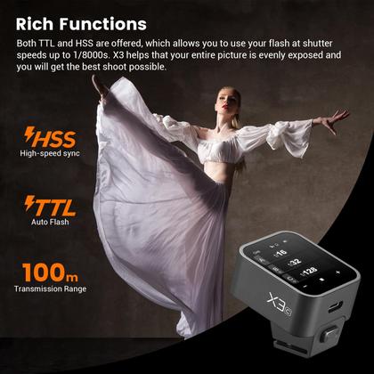 Imagem de Trigger de flash sem fio Godox X3C X3-C TTL para câmera Canon