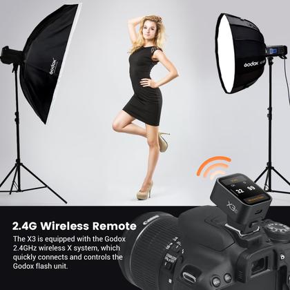 Imagem de Trigger de flash sem fio Godox X3C X3-C TTL para câmera Canon