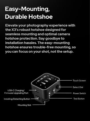 Imagem de Trigger de flash sem fio Godox X3S X3-S TTL para câmera Sony