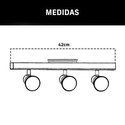 Imagem de Trilho 3 Spots Dicroica Canopla Com 3 Lâmpadas GU10 Avant