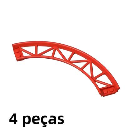 Imagem de Trilho De Montanha-Russa Curvo E Reto Para Blocos De Construção Compatível Com 25061 26559 26560