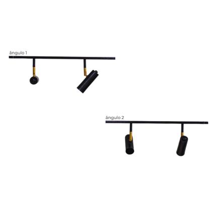 Imagem de Trilho de Teto Amaya com 50cm e 2 Spots direcionáveis