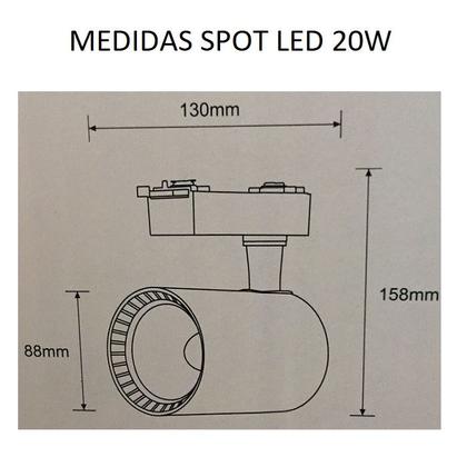 Imagem de Trilho Eletrificado 1m + 5 Spot Led 20w 3000k Bivolt Preto