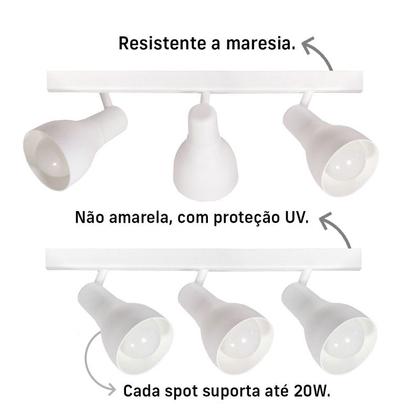 Imagem de Trilho Eletrificado 2m10cm 15 Spots E27 LED Comum c/ Conector/Emenda