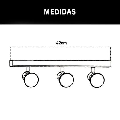 Imagem de Trilho Eletrificado 42cm 3 Spots GU10 Dicroica com Conector