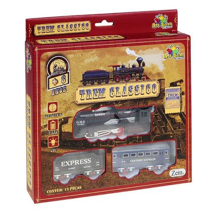 Imagem de Trilho Trem clássico e Vagões Trenzinho Locomotiva à Pilha
