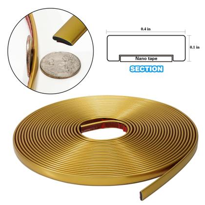 Imagem de Trim Peel and Stick Trim JSIWOTH 8 m em ouro fosco à prova d'água