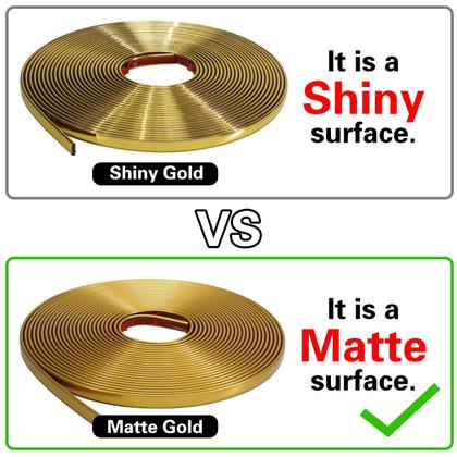 Imagem de Trim Peel and Stick Trim JSIWOTH 8 m em ouro fosco à prova d'água