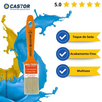 Imagem de Trincha 1 1/2" Seda Plus Cerdas Sintéticas - Série 670 - Castor