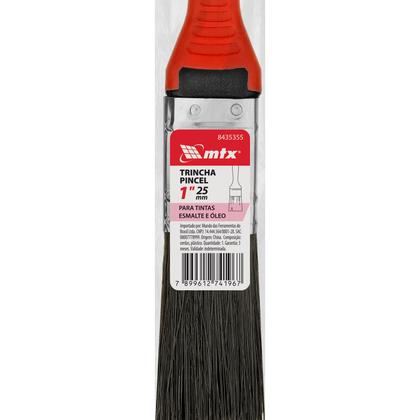 Imagem de Trincha/pincel 1, para tintas esmalte e oleo, cerdas pretas, cabo 2 componentes, 1pc // mtx