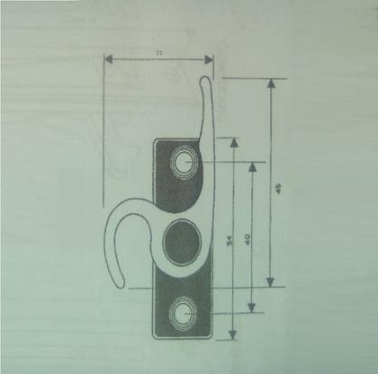 Imagem de Trinco Fecho 1051 Japones Meia Lua Janela Aluminio Preto 1pç