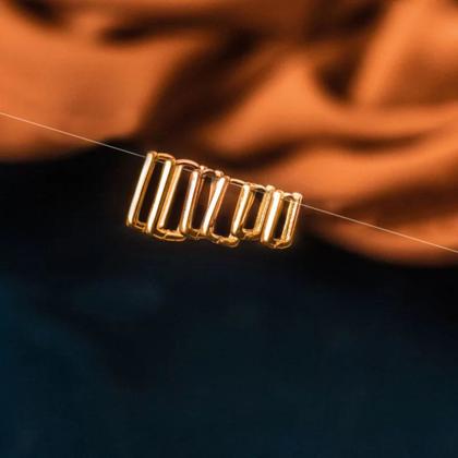 Imagem de Trio Argola Ouro 18k Retangular banhado antialérgico 3 furos