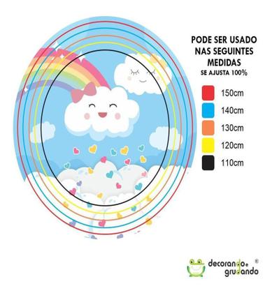 Imagem de Trio Capa Cilindro + Painel Redondo Chuva De Bençãos 1,5x1,5